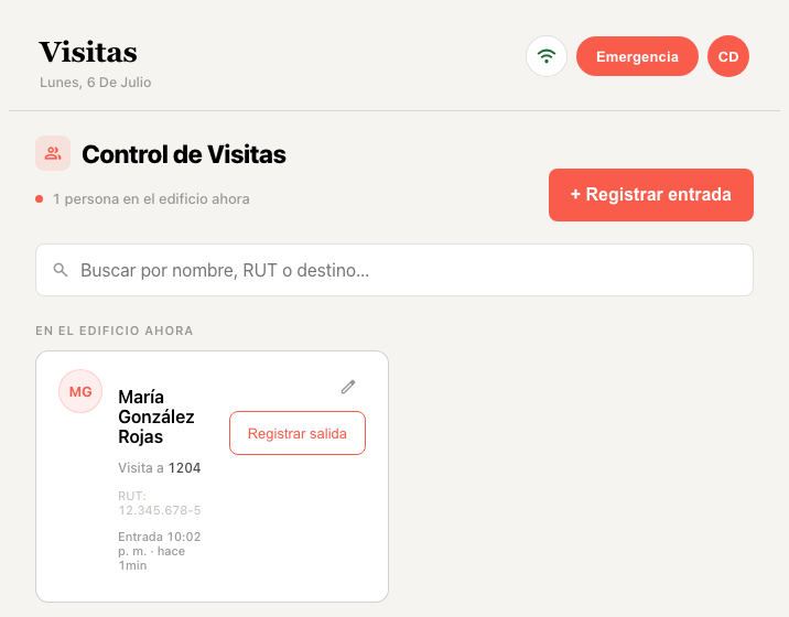 Portia — Visitas
